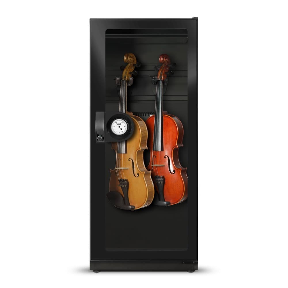中小提琴最完美保存方式，建議放在收藏家中小提琴專用防潮櫃中，長期控制濕度可保護音色及樂器免於受潮變形。