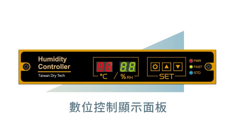 數位式控制與顯示面板，工業級溫濕度記錄器，具備鎖定最大值、最小值功能